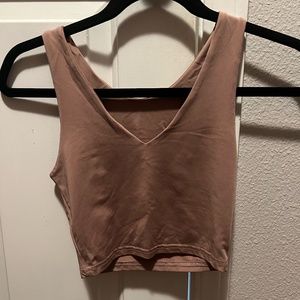 en's Seamless V-Neck Crop Tank Top